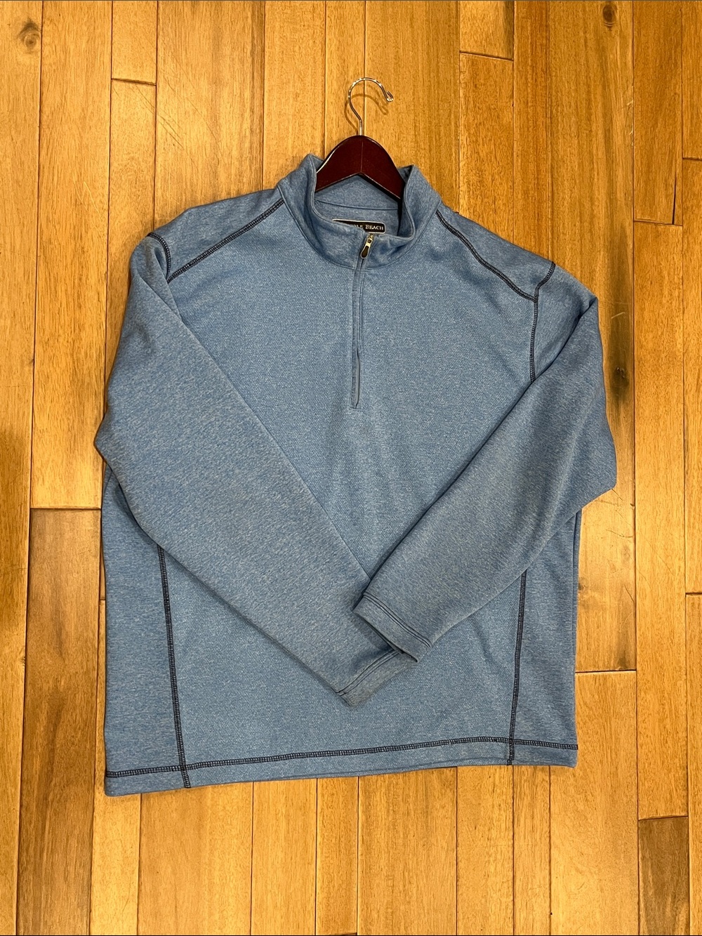 Pebble Beach Blue Half-Zip Sweater